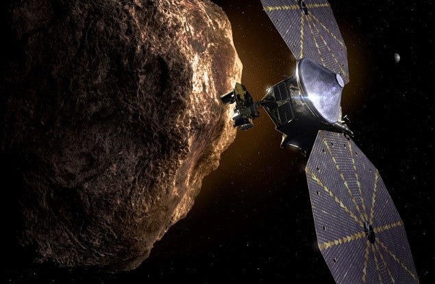 小惑星探査機「ルーシー」の想像図(NASA提供)