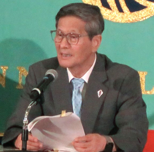 昨年9月14日に日本記者クラブで記者会見する尾身茂氏(筆者撮影)